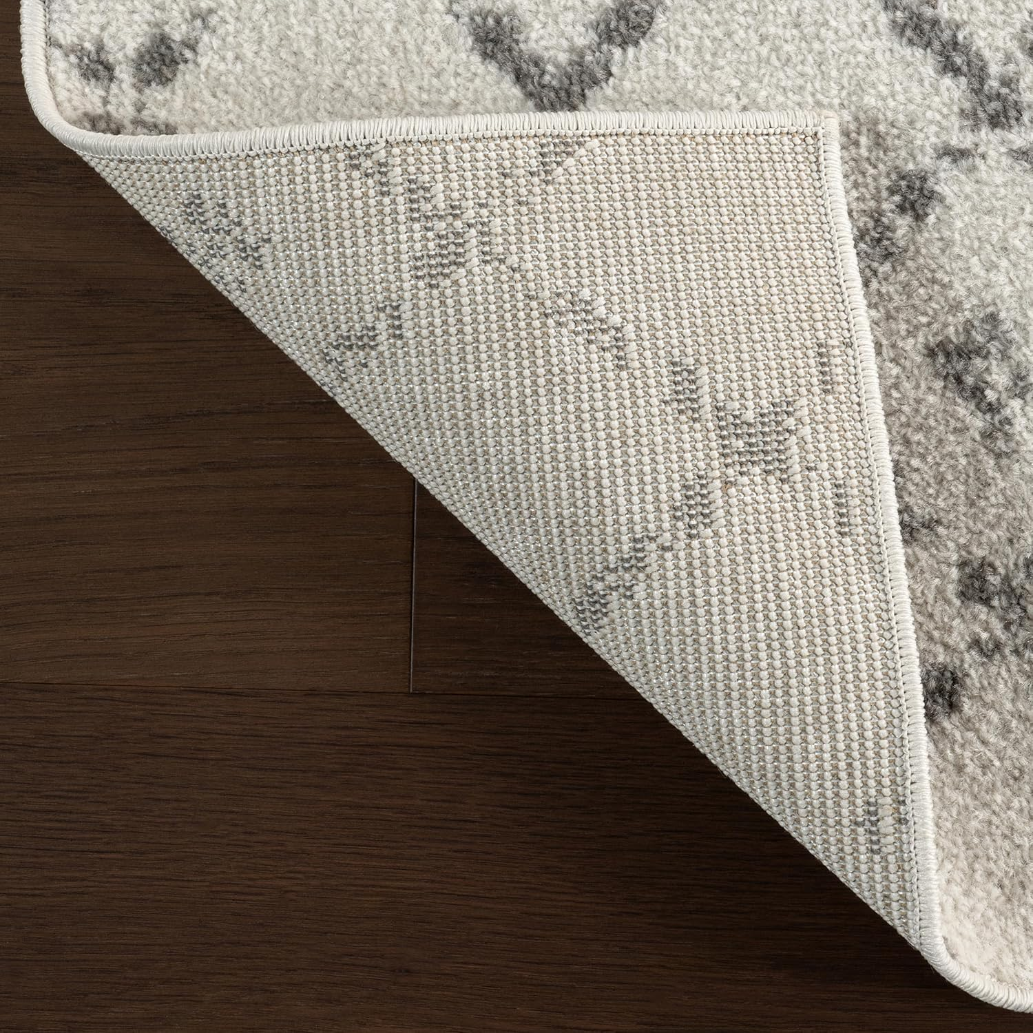 2X16 Moroccan Blythe Area Rug, Grey, Faded Bohemian Design, Stain Resistant, for Bedroom, Dining Room, Living Room, Hallway, Office, Kitchen, Entryway - Image 5