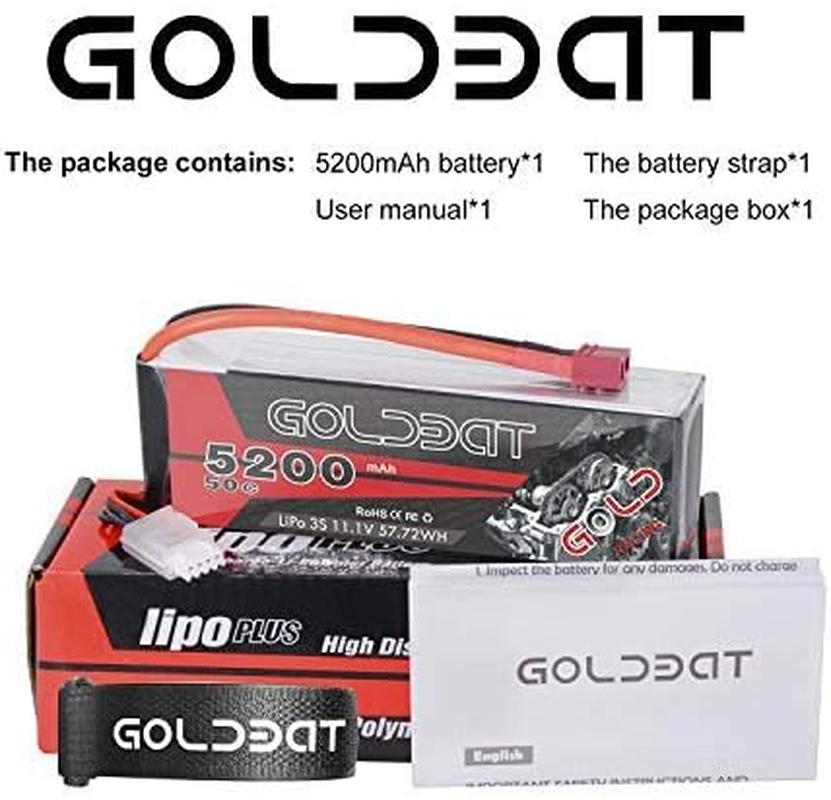 3S Lipo Battery 5200Mah 11.1V 50C Lipo RC Battery Soft Case Pack with T Plug for RC Evader BX Car RC Truck Truggy RC Hobby - 2 Pack - Image 6