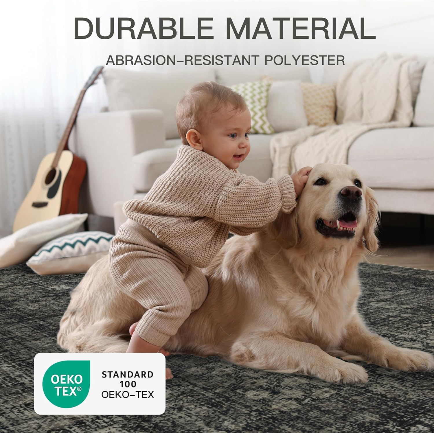 Washable Runner Hallway Rug,2X8 Low Pile Non Slip Non-Shedding Kitchen Carpet Soft Indoor Stain Resistant Rug for Bedroom Laundry Room Bathroom Black - Image 6