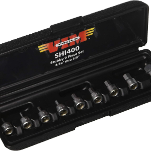 Stubby Hex Drive Set, 9 Piece SAE / 1/4-Inch Square Drive Hex Drivers