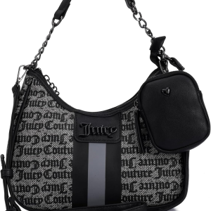 State of My Heart Shoulder Bag with Mini Pouch, Logo Jacquard Purse, Adjustable Crossbody Strap, 10 X 8 In