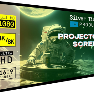 STR Series 6 Piece Home Theater Fixed Frame 4K / 8K Ultra HD, HDTV, HDR & Active 3D Movie Projection Screen, 2.35:1 Format, 115" Diagonal, White Material STR-235115