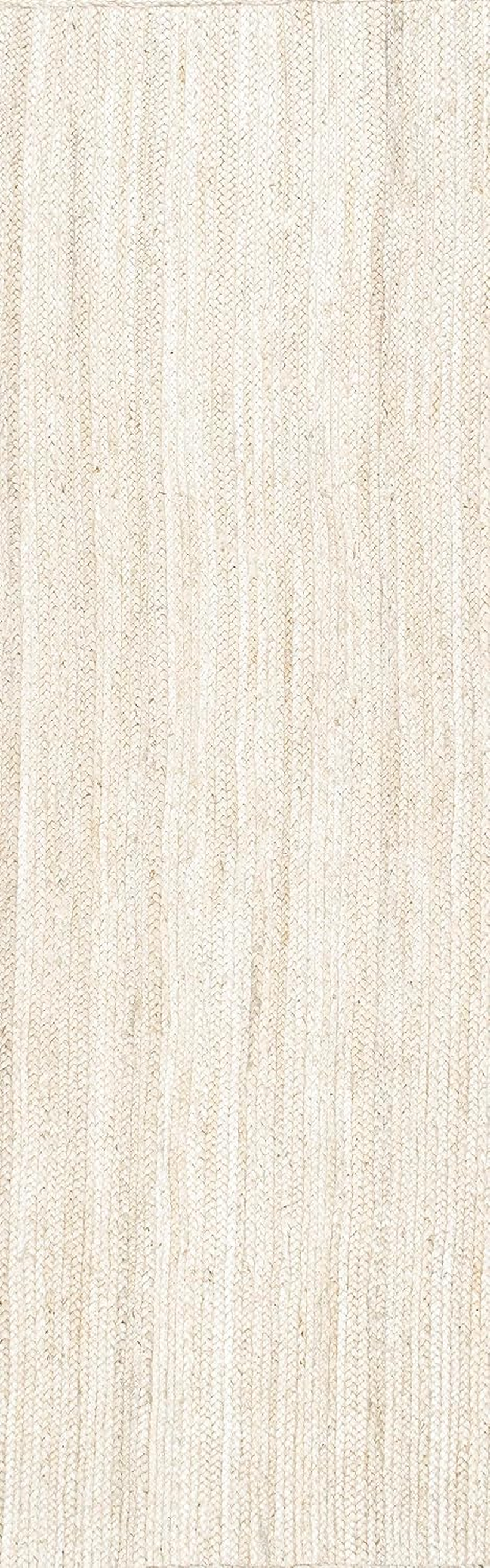 2X12 Rigo Jute Hand Woven Area Rug, off White, Solid Farmhouse Design, Natural Fiber, for Bedroom, Living Room, Dining Room, Hallway, Office, Kitchen, Entryway - Image 3