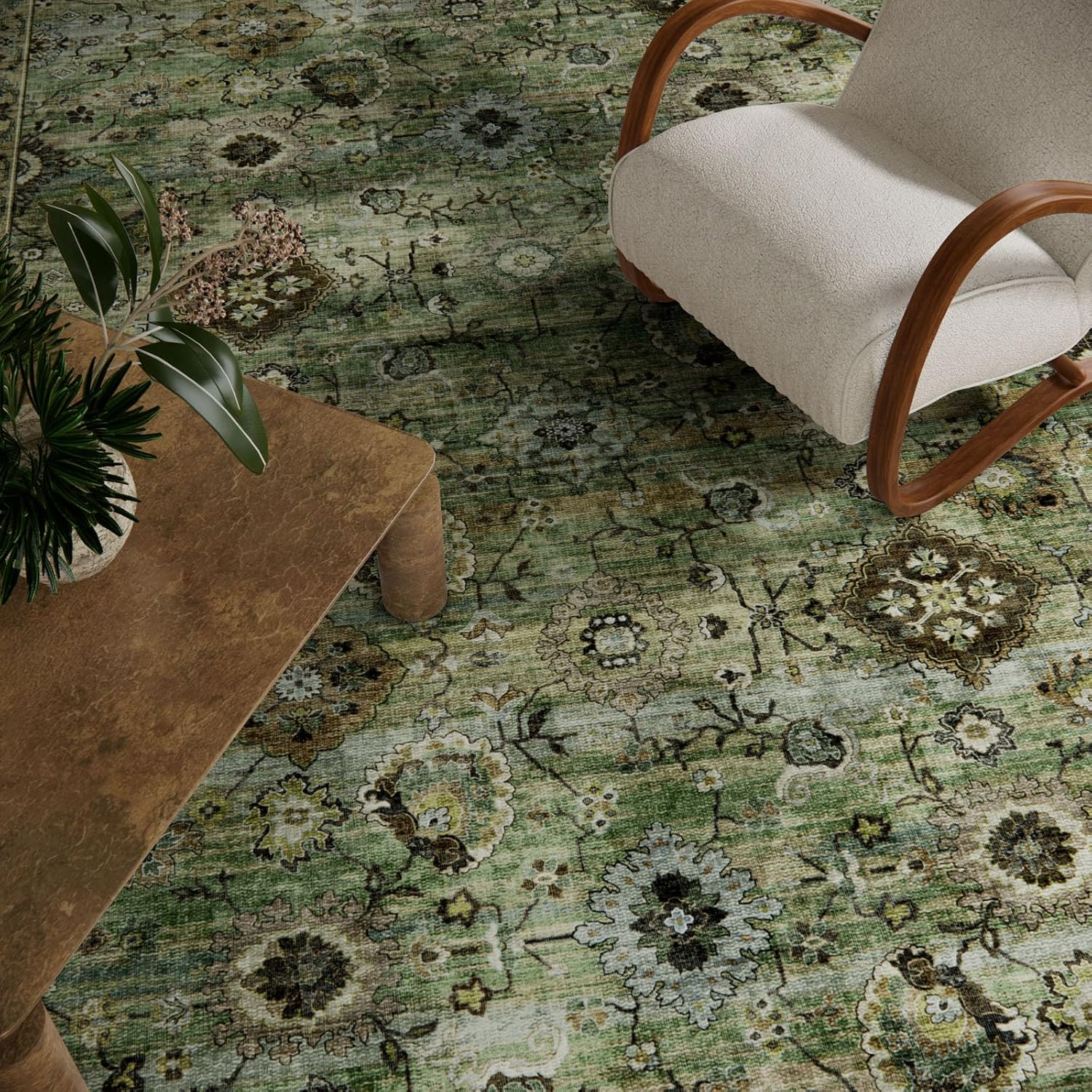 Washable Runners for Hallways Kitchen Rugs: 2'6"X8' Runner Rug Stain Resistant Non Slip Low Pile Soft Carpet Runners for Hallways Bedroom Kitchen Entryway Indoor Laundry Room Farmhouse - Image 4