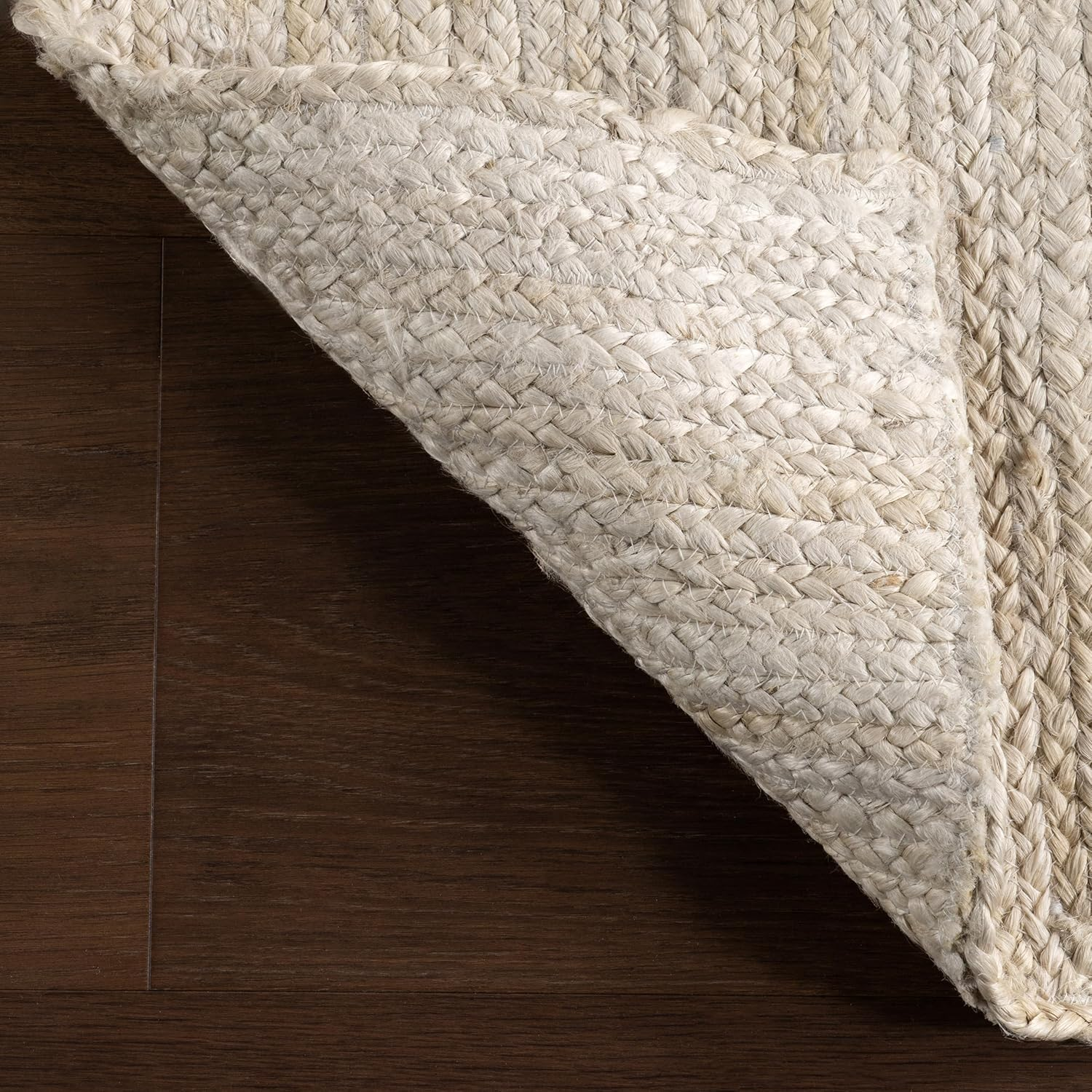 2X4 Rigo Jute Hand Woven Area Rug, off White, Solid Farmhouse Design, Natural Fiber, for Bedroom, Living Room, Dining Room, Hallway, Office, Kitchen, Entryway - Image 9