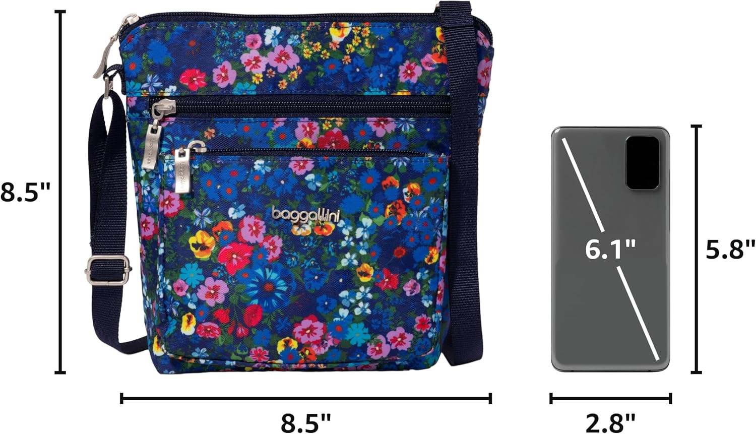 Pocket Crossbody Bags for Women 8X8 Small Lightweight Durable Water-Resistant Travel Purse W/Rfid - Image 3