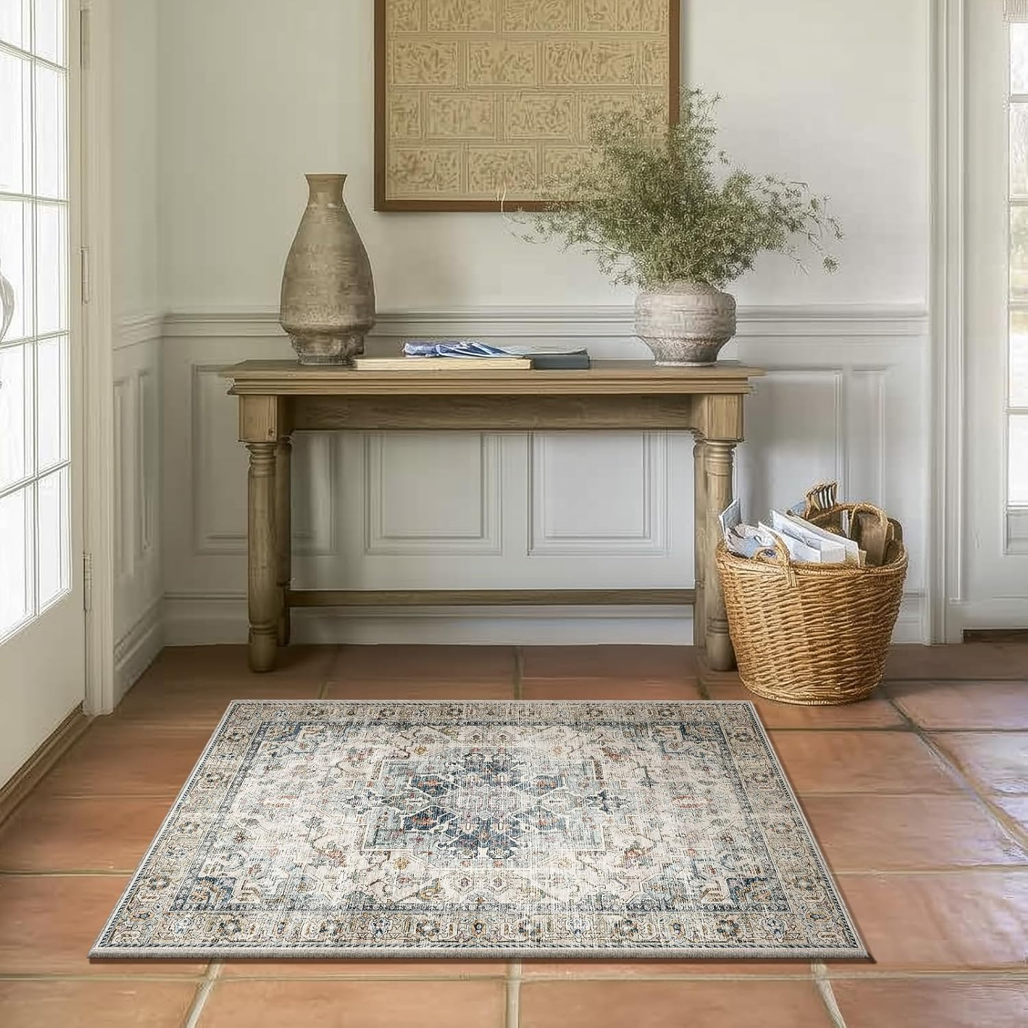 Machine Washable Throw Rugs for Entryway: Door Mat Indoor Entrance 2X3 Small Rug Stain Resistant Non-Slip Low Pile Soft Carpet for Kitchen Front Door Indoor Entry Bathroom Bedroom - Image 6