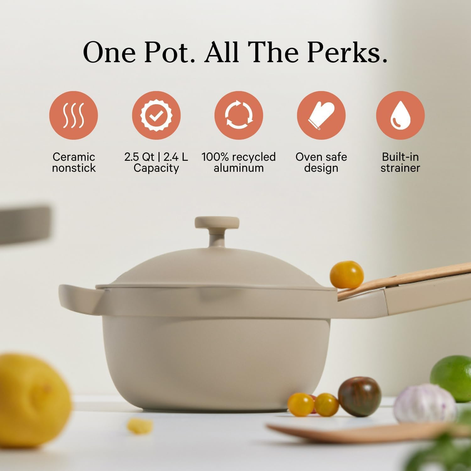 Our Place Mini Cookware Duo | 6-Piece Ceramic Cookware Set with Mini Always Pan & Mini Perfect Pot | Induction & Oven Safe up to 450°F | Nonstick, Pfas-Free Non-Toxic Cookware | Steam - Image 3