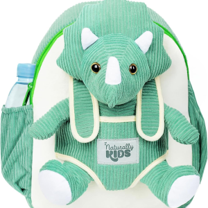 Green Dinosaur Backpack for Boys 4-5, Triceratops Dinosaur Gifts for 4-5 Year Old Boys, Girls, Toddler Backpack