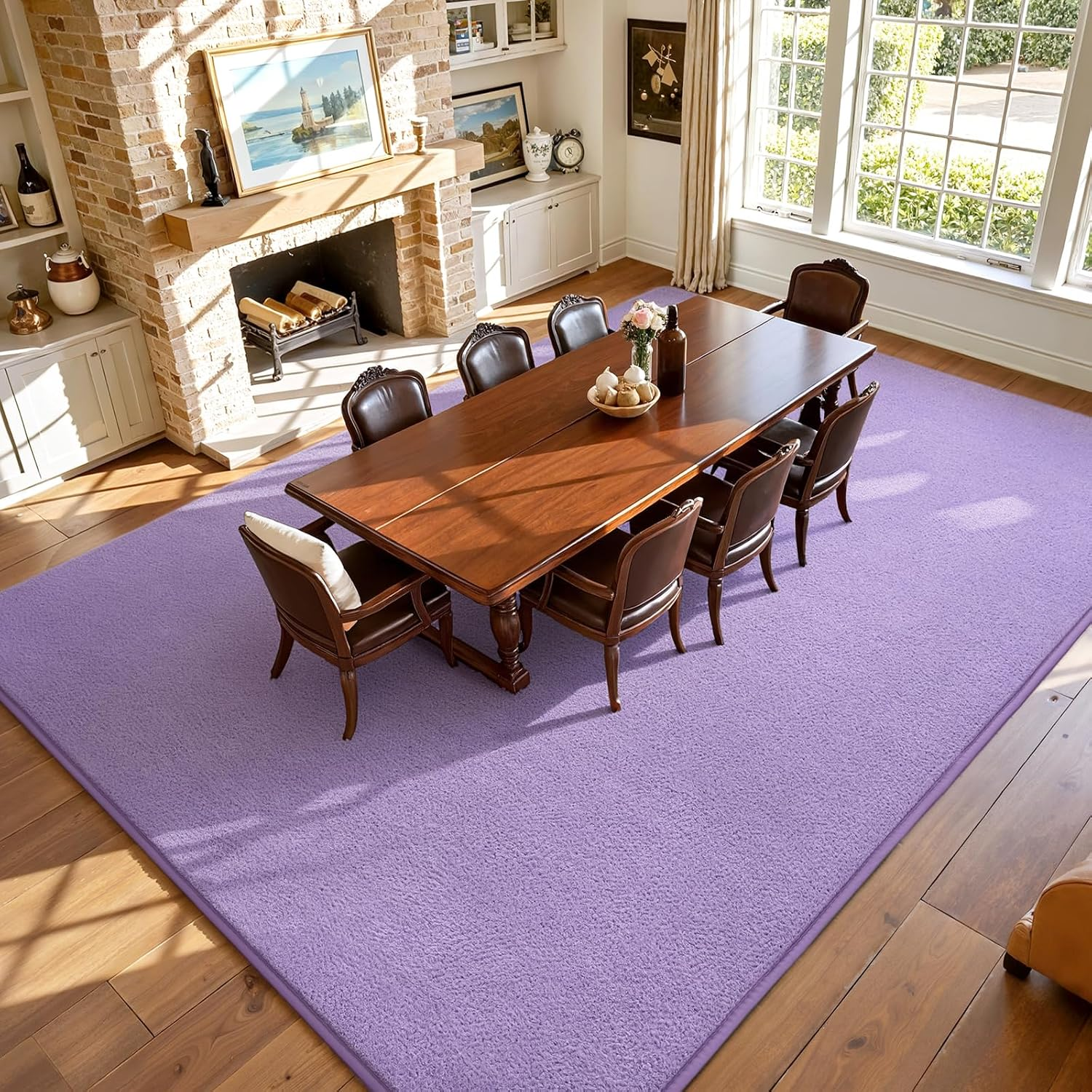5X7 Purple Area Rugs for Bedroom, Soft Modern Living Room Rug Indoor Non Slip Low Pile Washable Rug Fluffy Fuzzy Memory Foam Carpets Throw Rugs for Kids Nursery Classroom Dorm Room Decor - Image 7