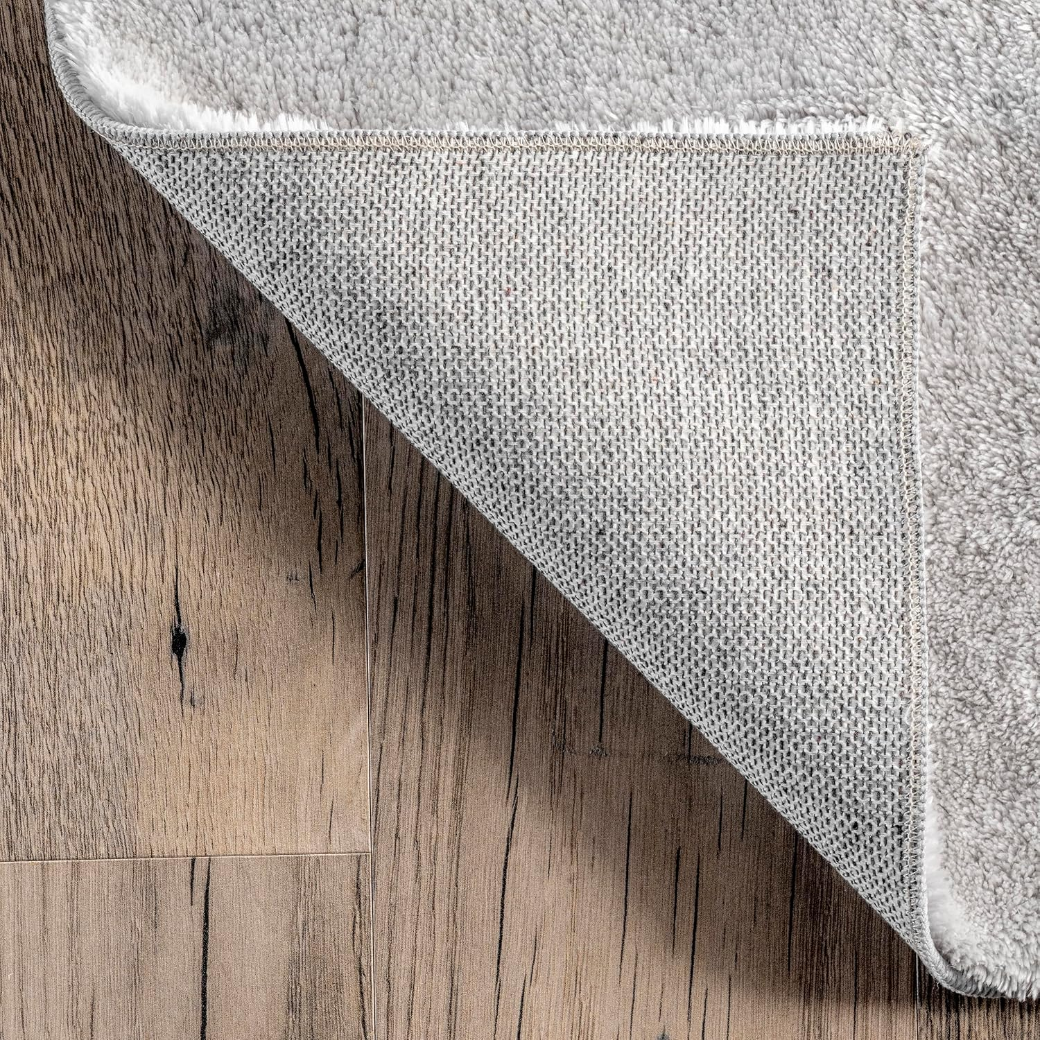 2' X 8' Cozy Plush Area Rug, Machine Washable, Non-Slip, Soft Fluffy Shag Carpet for Living Room Bedroom Kids Room Nursery Home Decor, Loni Light Grey - Image 5