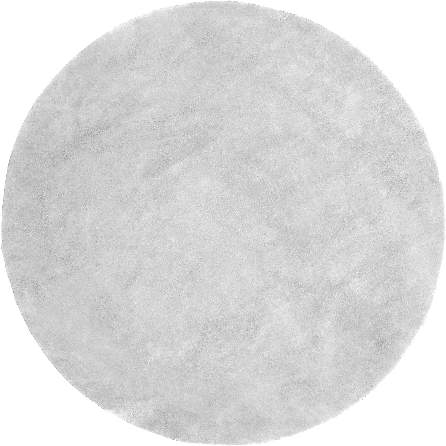 6' round Cozy Plush Area Rug, Machine Washable, Non-Slip, Soft Fluffy Shag Carpet for Living Room Bedroom Kids Room Nursery Home Decor, Loni Light Grey - Image 6