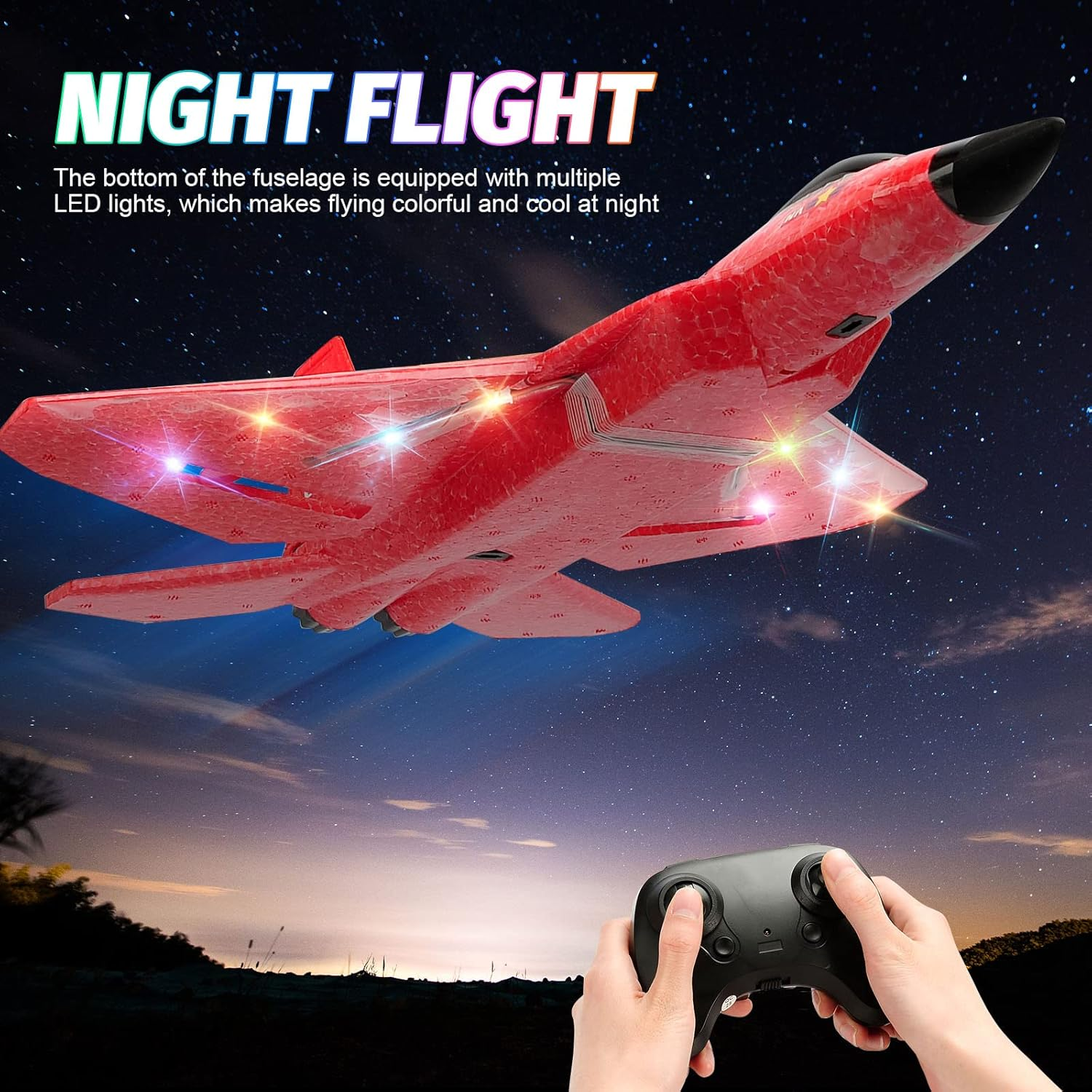 RC Plane, F22 RC Airplane Fighter Ready to Fly, 2.4Ghz 2 Channel Remote Control Plane, RC Airplanes Toy for Boys Girls Kids Beginners - Image 4