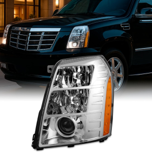 - Fit 2007-2014 Cadillac Escalade 07-14 HID Projector Headlights Headlamp Chrome Assembly Driver Left Side
