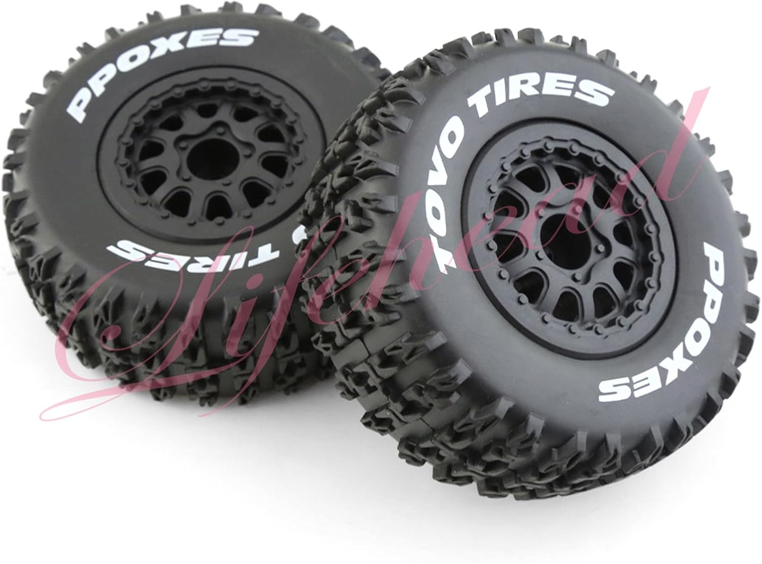 1/10 RC Short Course Truck Tires for All Terrain,Suitable for TRAXXAS Slash4X4 Huanqi 727 ARRMA SENTON 3S Losi Ford Raptor Baja Rey/ 113Mm OD High-Performance Short-Haul Truck Tires(Black) - Image 6