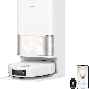 L60 Ultra Robot Vacuum and Mop, 35,000Pa Suction, Detangling Brush, Ai-Enhanced 3D Tof Vision, 100℃ Mop Self-Cleaning, 280+ Object Types, Extendable Side Brush and Mop, White