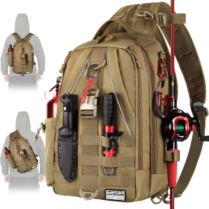 Fishing Backpack Waterproof Tackle Bag Sling Bag Gift