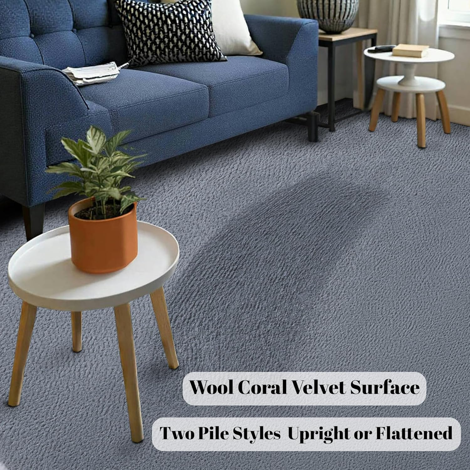 Large Modern Area Rugs for Living Room Bedroom, 5X8 Feet Grey Ultra Soft Thickened Memory-Foam Indoor Rug, Comfy Aesthetic Solid Minimalist Carpets for Girls Boys Nursery Dorm Home Decor - Image 8