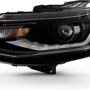 - Fit 2016-2018 Chevy Camaro 2019-2023 ZL1 [Hid/Xenon] Black Projector Headlight Driver Left Side W/Led Tube Running Lamp