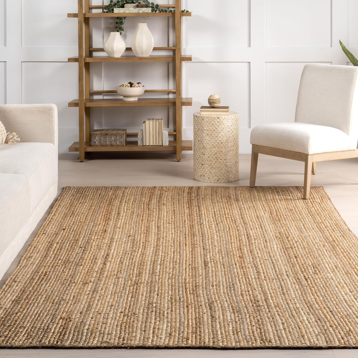 Oval 3X5 Rigo Jute Hand Woven Area Rug, Natural, Solid Farmhouse Design, Natural Fiber, for Bedroom, Living Room, Dining Room, Hallway, Office, Kitchen, Entryway - Image 9