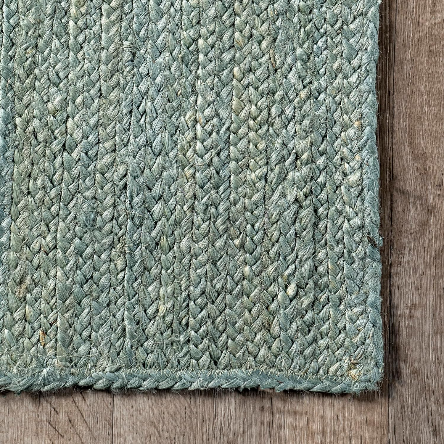 Rigo Handmade, Green, 2'6" X 6', Hand Woven, Farmhouse, Jute, Soft and Textured, High Traffic, Stain Resistant, Easy Clean, Durable Area Rug for Bedroom, Living Room, Dining, Den, Foyer - Image 4