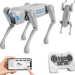 Smart Robot Dog Toy, Interactive STEM Robotic Pet, Voice & Remote Control, App Programming, 30+ Actions, Bionic Walking, RC Dog Birthday Gifts for Kids Boys Girls Age 6+