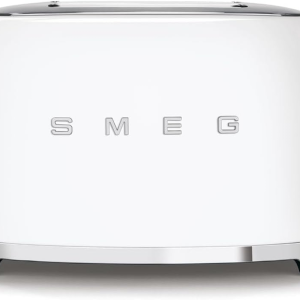 SMEG 2 Slice Toaster with 6 Presets and Defrost Function and Removable Crumb Tray TSF01WHUS, White