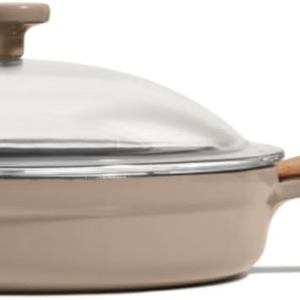 Our Place Cast Iron Always Pan | Premium Enameled, Toxin-Free Surface | 10-Inch 8-In-1 Multifunctional Cookware System | Lid, Handle Covers | Heavy Duty Skillet | Oven & High Heat Safe | Steam