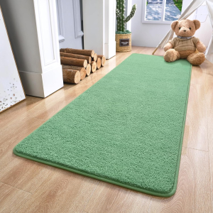 2X6 Sage Green Area Rugs for Bedroom, Soft Modern Living Room Rug Indoor Non Slip Low Pile Washable Rug Memory Foam Carpets Throw Rugs for Kids Nursery Classroom Dorm Room Decorr