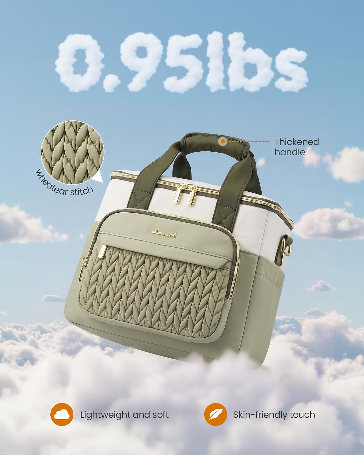 Lunch Bag Women, Insulated Wide Opening Adult Lunch Box for Women Work with Cup Holder, Large Lunch Cooler Tote Bag with Utensils Pocket for Office Campus Picnic Beach Mom Nurse Family - Image 7