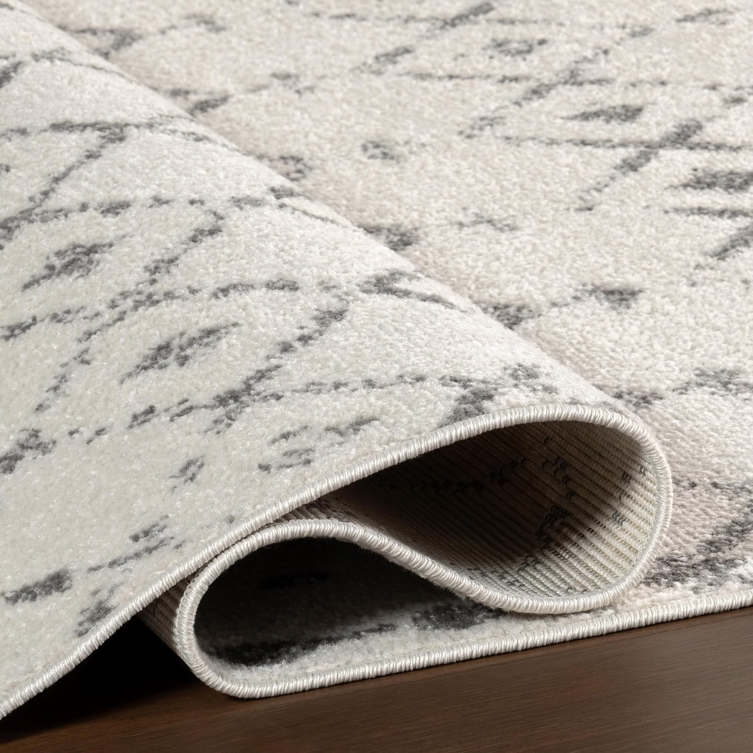 2X16 Moroccan Blythe Area Rug, Grey, Faded Bohemian Design, Stain Resistant, for Bedroom, Dining Room, Living Room, Hallway, Office, Kitchen, Entryway - Image 7