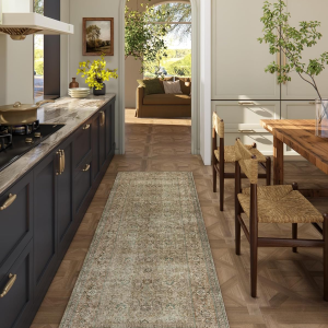 Washable Runners for Hallways Kitchen Rug: 2'X6' Runner Rugs Stain Resistant Non Slip Low Pile Soft Carpet Runners for Hallways Bedroom Kitchen Entryway Indoor beside Bathroom Laundry Room
