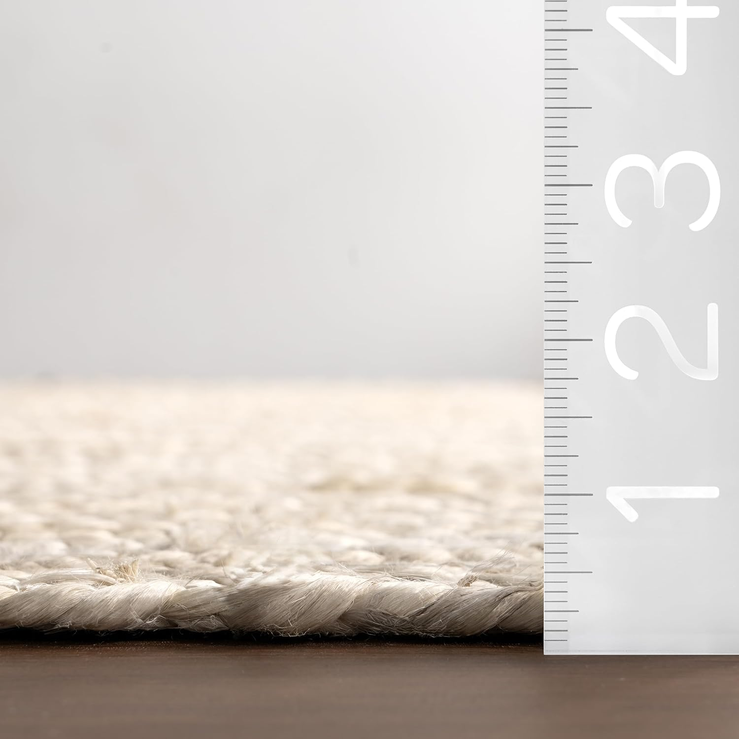 3X5 Rigo Jute Hand Woven Area Rug, off White, Solid Farmhouse Design, Natural Fiber, for Bedroom, Living Room, Dining Room, Hallway, Office, Kitchen, Entryway - Image 2
