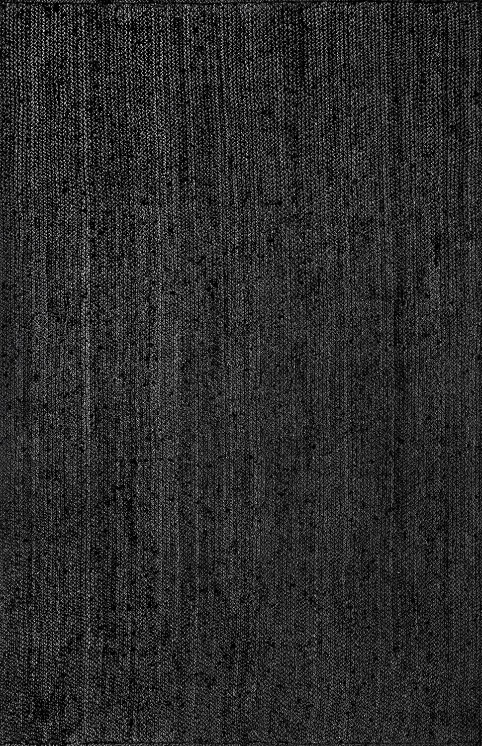 3X5 Rigo Jute Hand Woven Area Rug, Black, Solid Farmhouse Design, Natural Fiber, for Bedroom, Living Room, Dining Room, Hallway, Office, Kitchen, Entryway - Image 3