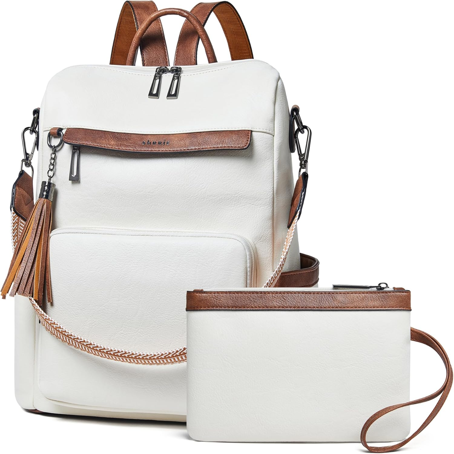 Vegan Leather Laptop Backpack for Women 15.6 Inch Work Backpack Fashion Travel Backpack Purse for Travel College Work