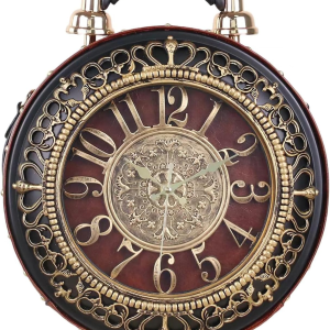 Women PVC Clock Shaped Handbag Crossbody Shoulder Bag Clock Purse