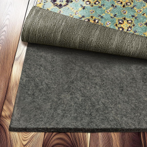 4 Ft X 6 Ft Felt TPO Non Skid Rug Pad & Carpet Pad 1/4" Thick | under Rug Non Slip Pad | Rug Gripper for Hardwood Floors & All Hard-Surface Flooring | anti Slip Rug Grips to Prevent Sliding