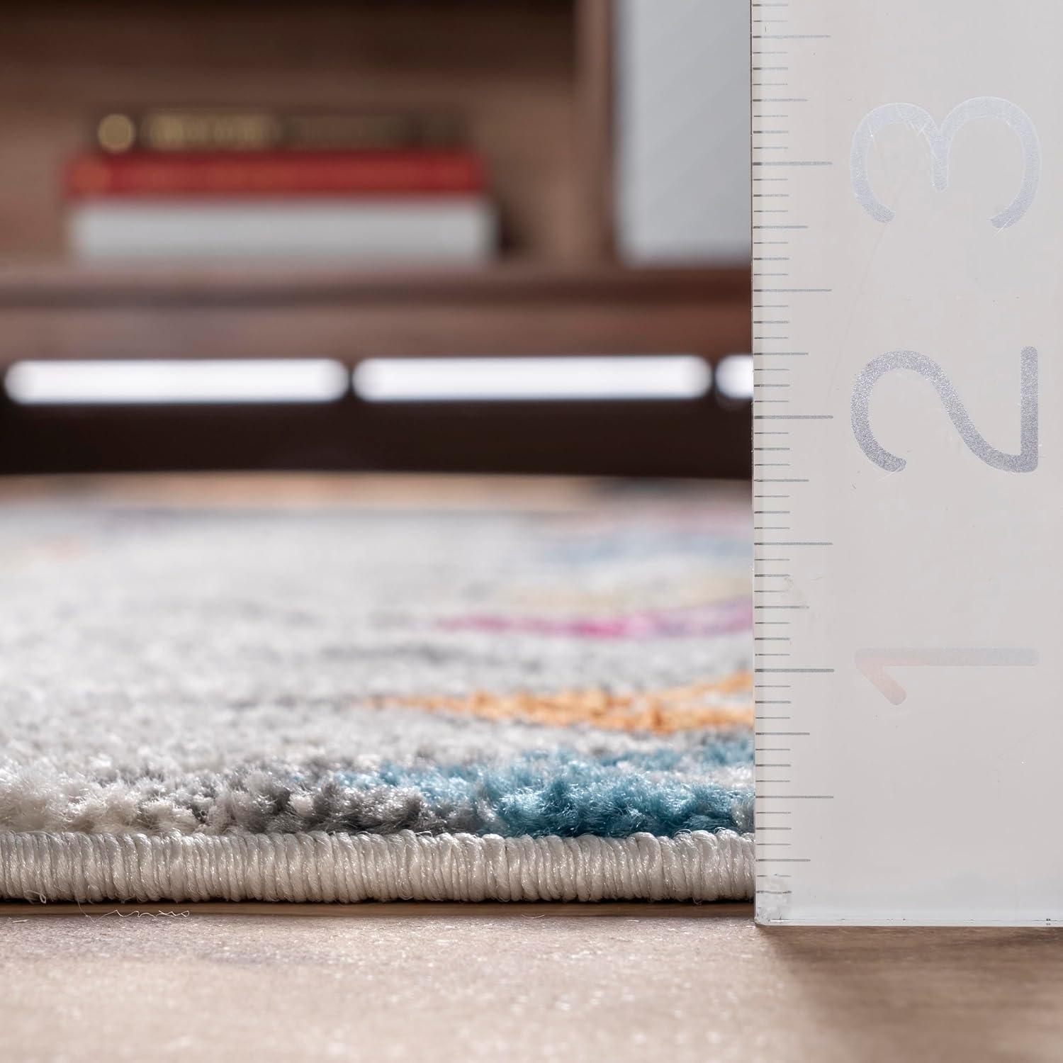Oval 3X5 Moroccan Blythe Area Rug, Multicolor, Faded Bohemian Design, Stain Resistant, for Bedroom, Dining Room, Living Room, Hallway, Office, Kitchen, Entryway - Image 3