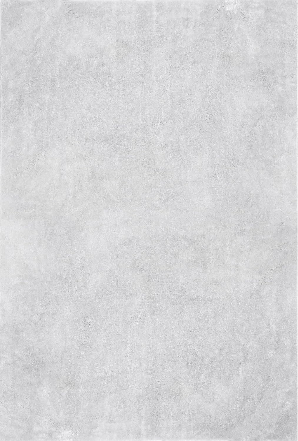 6' Square Cozy Plush Area Rug, Machine Washable, Non-Slip, Soft Fluffy Shag Carpet for Living Room Bedroom Kids Room Nursery Home Decor, Loni Light Grey - Image 6