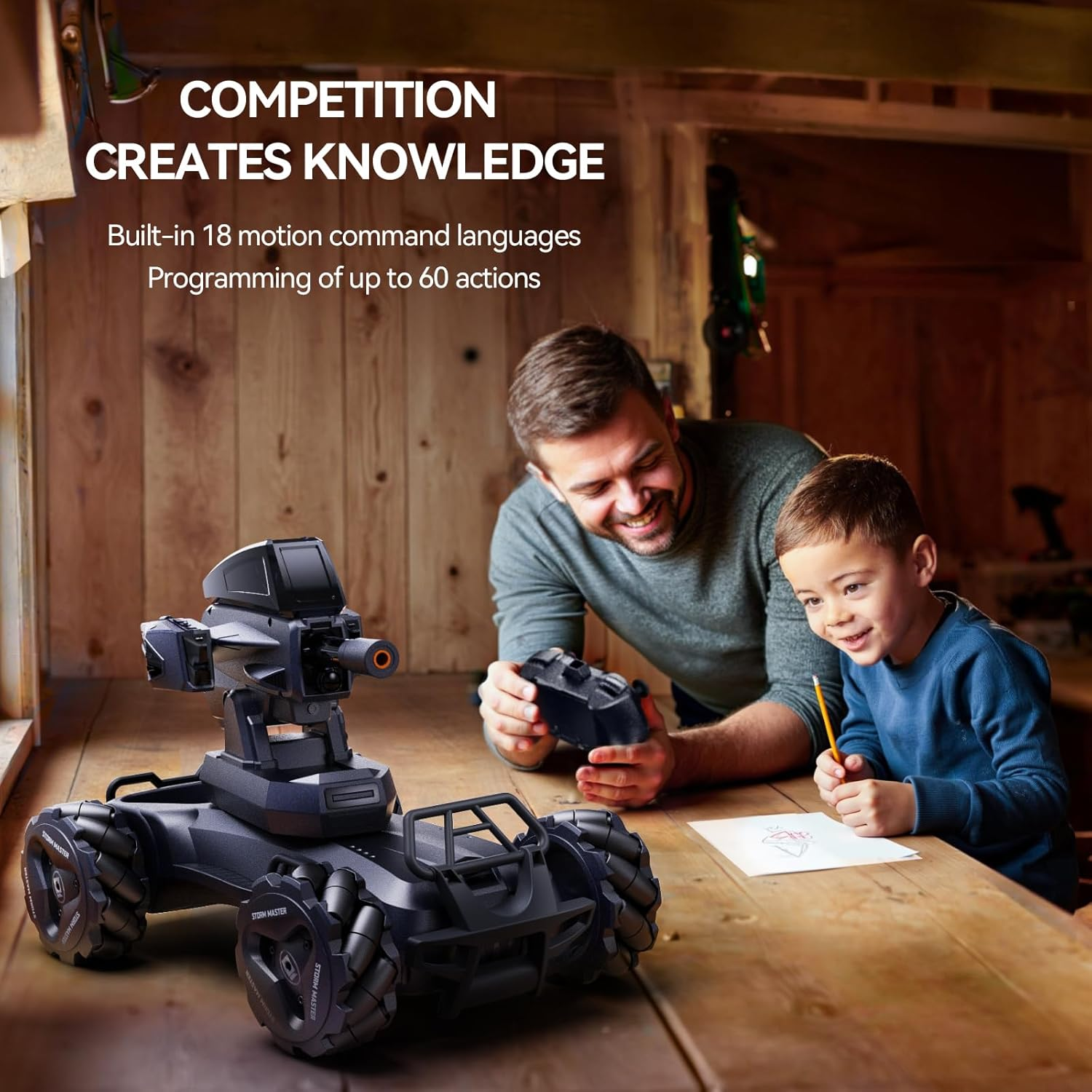 Veeinix RC Car Dual Power Combo: V997 1:10 Large Off-Road RC Truck (120Mins Play Time + STEM Toy) + V992 2-In-1 Transform Robot RC Car for Kids (One-Click Transformation+(Sound-Light) Perfect - Image 6