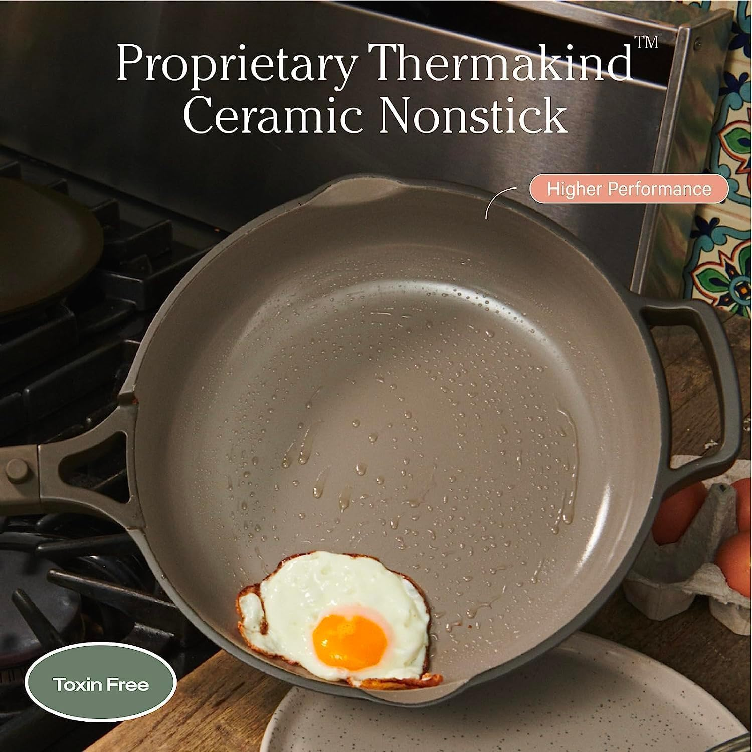 Our Place Mini Cookware Duo | 6-Piece Ceramic Cookware Set with Mini Always Pan & Mini Perfect Pot | Induction & Oven Safe up to 450°F | Nonstick, Pfas-Free Non-Toxic Cookware | Steam - Image 5