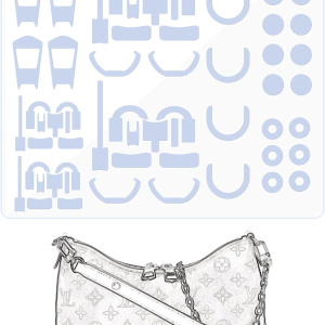 Bagarmor Hardware Protective Film, Compatible with LV Boulogne. Purse Hardware Sticker Transparent, Anti-Scratch, Clear