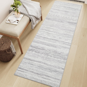 2X8 Runner Rug Machine Washable Non Slip Area Rug Distressed Neutral Moroccan Boho Rug Ultra Soft Floor Runners for Hallways for Entryway Laundry Room Kitchen, Grey