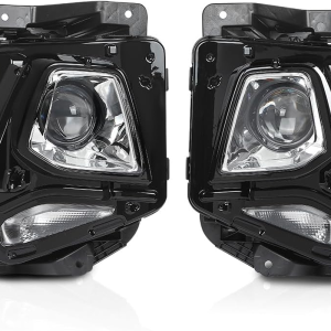 Projector Headlights Assembly W/O Ballast D3S Bulb Compatible with Chevy Blazer 2019-2021 Fit Models with Factory Hid/Xenon Headlights Only Clear Lens Chrome Housing GM2502492 Left and Right Side