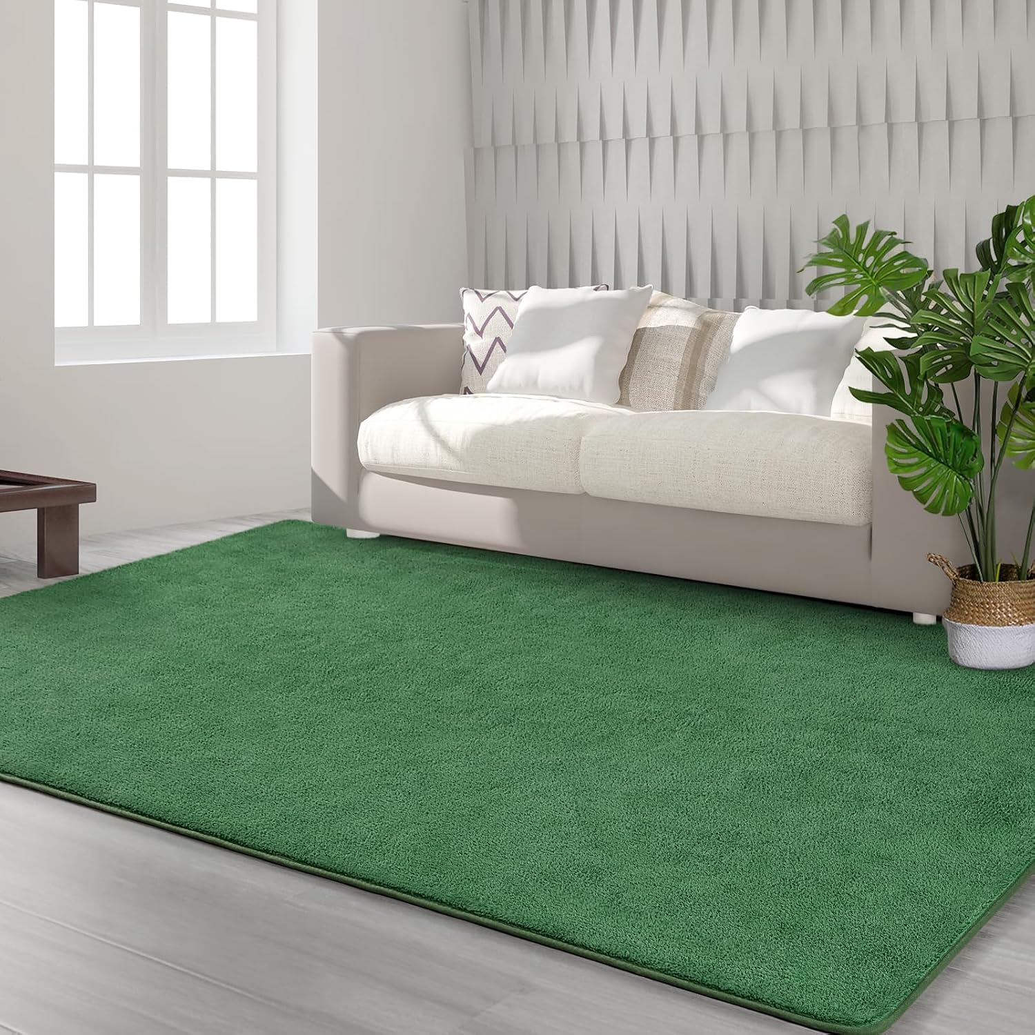 Area Rugs for Bedroom Living Room, 6X9 Green Super Soft Comfy Thickened Memory-Foam Indoor Carpets, Modern Aesthetic Minimalist Carpet for Boys Girls Adults Apartment Nursery Home Décor - Image 8