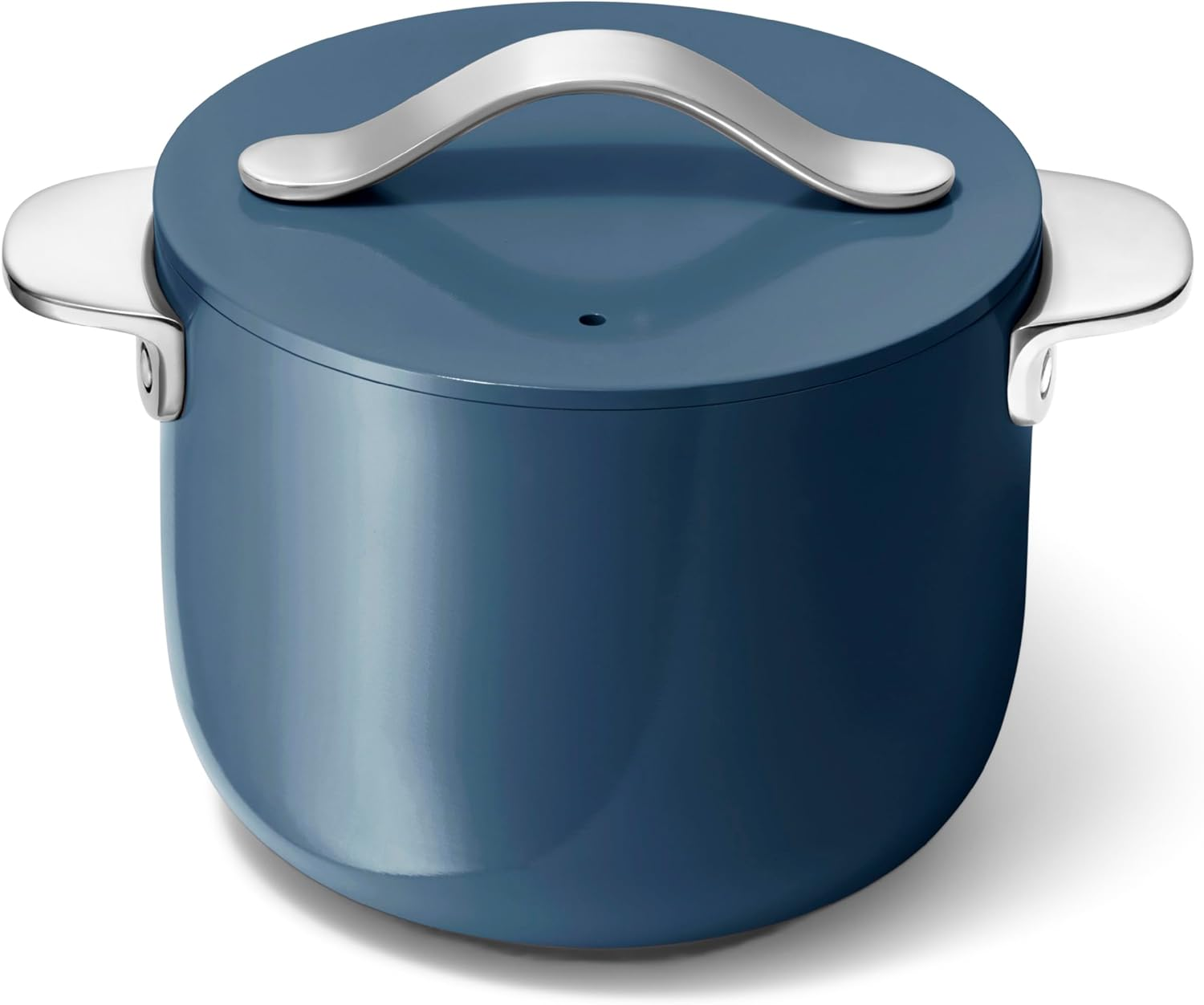 Caraway Petite Cooker - 2 Qt Ceramic Coated Pot - Free from Forever Chemicals - Perfect for Rice, Grains, or Sauces - Navy