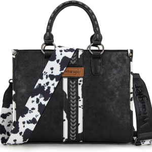 Wrangler Animal Print Tote Bag for Women Western Purse Boho Top Handle Satchel Handbag