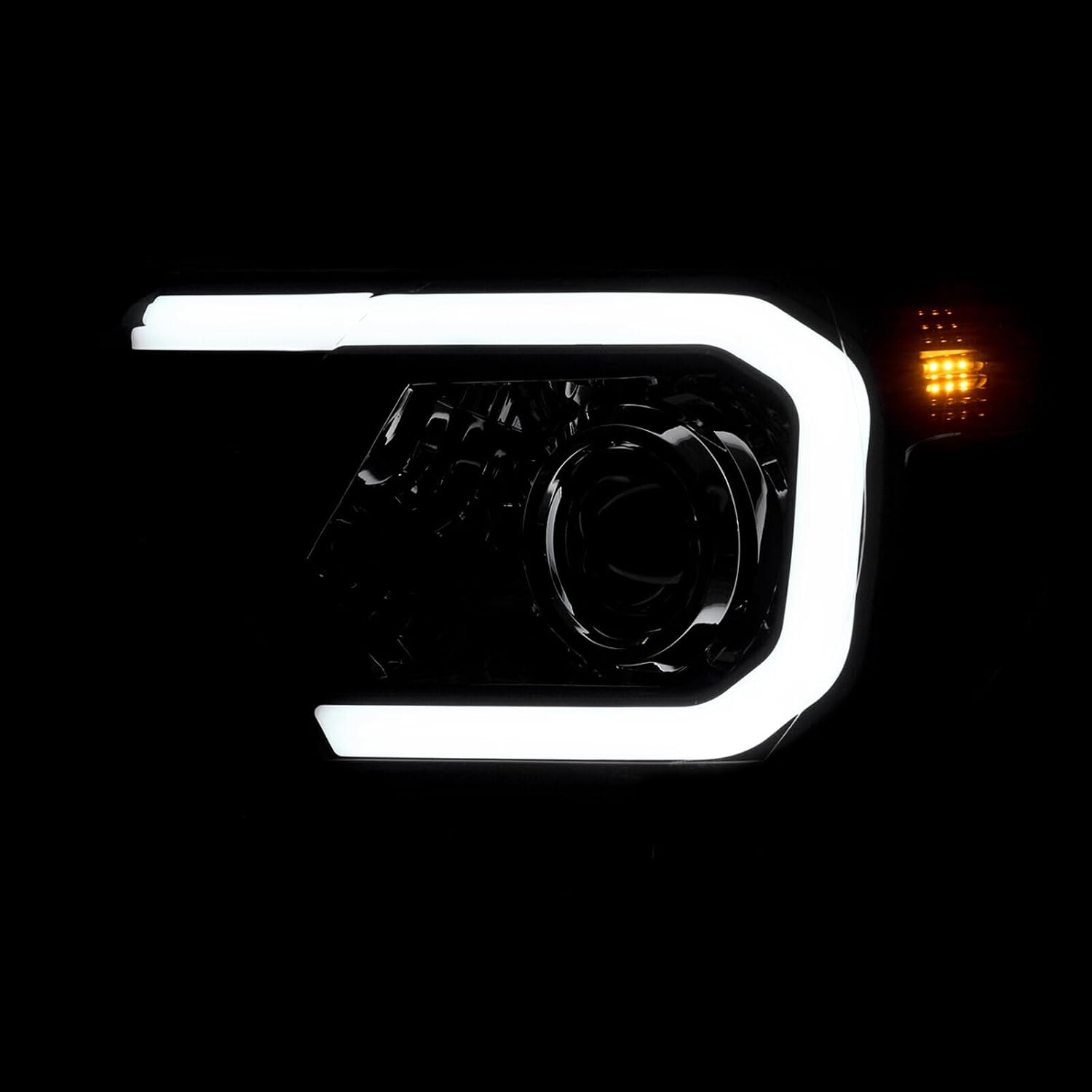 LED DRL Tube Bar Driving Projector Headlights Corner Signal Lamps Headlamps Assembly Pair Left + Right Compatible/Replacement for Tacoma Pickup Truck 2012 2013 2014 2015 12 13 14 15 - Image 8