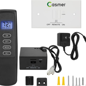 Universal Fireplace Remote Control Kit,Fit Skytech 1420-A,1420Th-A,1001-A,1001Th-A,Durablow TR1003, Napoleon F45,Acumen Rck-Iw,Ambient RCB and More,Dual Power,Child Safety Lock,For Millivolt Valve