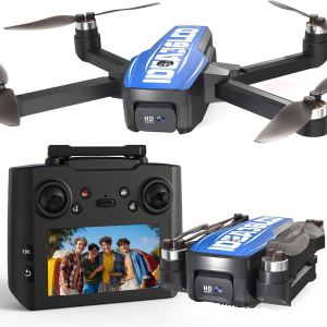 GPS Drones with Camera for Adults 4K Professional, IDEA36LCD Drones with 4.5-Inch LCD Screen Brushless Motor, Auto Return, Follow Me, One Key Start, Foldable RC Quadcopter for Beginners